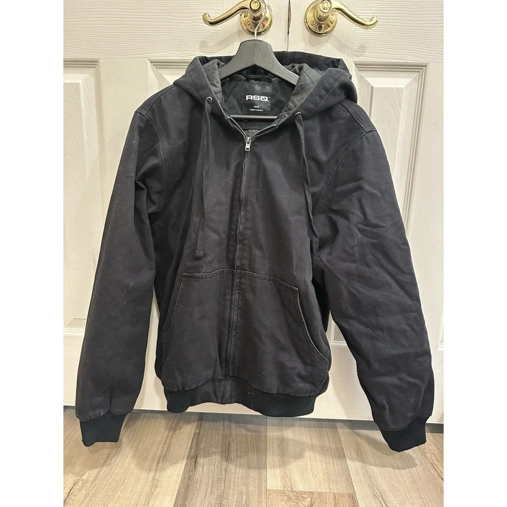 RSQ Mens Oversized Hooded Twill Jacket Size Small